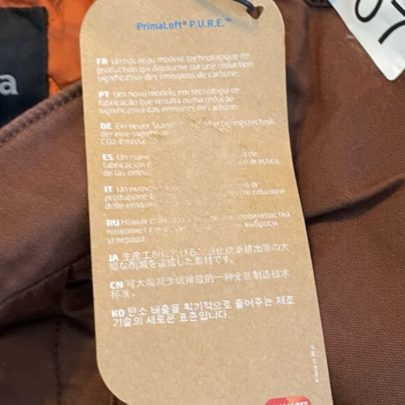 Prana x PrimaLoft Trembly Insulated Vest Stout Brown Cotton Canvas Button Front - Picture 7 of 12